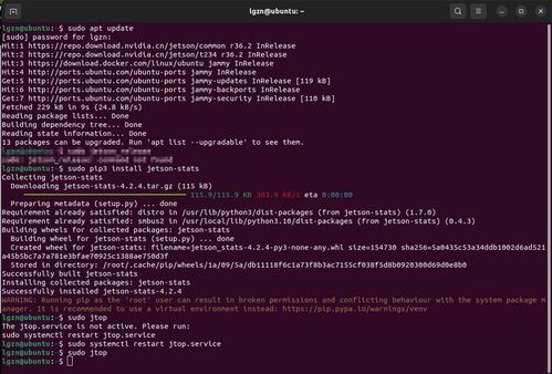 解决Jetson Orin Nano安装jtop时循环提示重启服务问题及系统运维指南